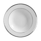 Conjunto com 6 Pratos Fundo Relevo Prata Ø25cm