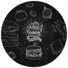 Conjunto com 6 Pratos Raso Burger Black Collection Ø 29cm - Alleanza Cerâmica