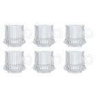 Conjunto com 6 Xícaras de Vidro 85ml Lines