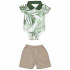 Conjunto com Body para Bebê Menino cor Verde Tholokko