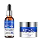 Conjunto Combinado de Soro e Creme de Retinol - Hidrata, Repara e Suaviza Rugas