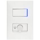 Conjunto Completo de Interruptor Paralelo + Variador Dimmer LED Legrand Pial Plus+ com LED Azul