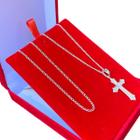 Conjunto Corrente Prata Grumet + Pulseira 2mm Legítima