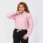 Conjunto Cropped Moletom Liso Feminino 2 Peças Blusa De Frio E Calça Barato