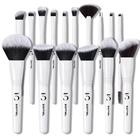 Conjunto de 16 Pincel de Maquiagem Zamel Professional - Kit Branco