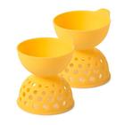 Conjunto de 2 Acessórios para Ovo Poché em Silicone 10cm OXO Amarelo