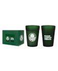 Conjunto de 2 Copos Americanos para Cerveja em Vidro Verde Palmeiras 190ml - Allmix