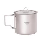 Conjunto de 2 Copos de Titânio Ultraleves (450ml e 750ml) com Alça Dobrável - Portátil para Acampamento