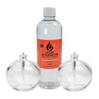 Conjunto De 2 Lamparinas Velas De Vidro 100ml Com Fluido Normal 500ml