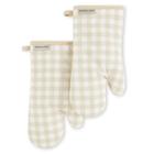 Conjunto de 2 luvas de forno KitchenAid Gingham Milkshake 18x33cm