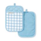 Conjunto de 2 porta-panelas KitchenAid Gingham Blue Velvet