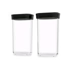 Conjunto de 2 Potes Herméticos 60 - 500ml Preto - Helsim