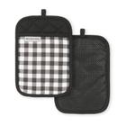 Conjunto de 2 suportes para panelas KitchenAid Gingham Onyx Black