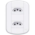 Conjunto de 2 Tomadas 2P+T 20A/250 Volts Distanciadas Blanc Mais - 11239204 - FAME