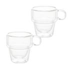 Conjunto De 2 Xícaras Para Café Em Vidro Parede Dupla 90ml - Wolff