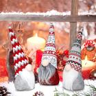 Conjunto de 3 decorações de pelúcia Christmas Gnomos feitas à mão - Aesto