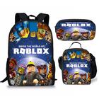 Conjunto de 3 mochilas escolares de anime Oxford Satchel Roblox