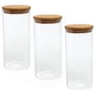 Conjunto de 3 potes redondos 1300ml em vidro borossilicato - Mimo Style