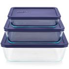 Conjunto de 3 Recipientes de Armazenamento de Alimentos Pyrex Simply Store