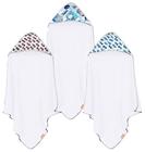 Conjunto de 3 Toalhas de Banho com Capuz para Bebês - Material Coral Fleece