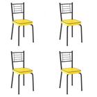 Conjunto de 4 Cadeiras Juliana Amarela