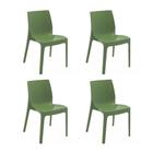 Conjunto de 4 Cadeiras Tramontina Alice Verde Oliva