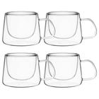 Conjunto De 4 Canecas Para Café Linha Premium Com Parede Dupla 200ml - Hauskraft