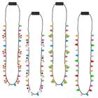 Conjunto de 4 Colares de Natal EOBOH com Luzes - 3 Modos de Iluminação