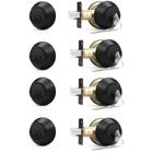 Conjunto de 4 Fechaduras Deadbolt Duplo Cilindro Probrico - Preta