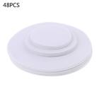 Conjunto de 48 divisórias de placa de feltro macio 3 tamanhos Pan Separator Pads Cookware Bakeware Pot Empilhamento Protetores de Raspadores de Prato - Branco