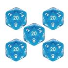 Conjunto de 5 Dados D20 Translucido Ludens Spirit