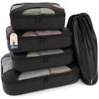 Conjunto de 5 Packing Cubes Shacke para Viagens Leves (Preto)