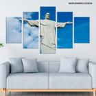 Conjunto de 5 placas Decorativas em MDF 6mm Cristo Redentor