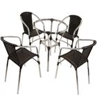 Conjunto de 6 Cadeiras e Mesa Floripa em Alumínio Trama Original