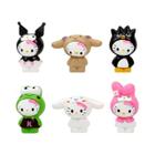 Conjunto de 6 Figuras de Ação Hello Kitty (5cm) - Sanrio - Decoração de Bolo e Brinquedo