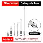 Conjunto de 6 Parafusos Magnéticos com Ponta Cruzada Antiderrapante para Brocas Manuais