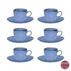 CONJUNTO DE 6 XÍCARAS DE CHA 220ML COM PIRES RYO SANTORINI Oxford Porcelanas