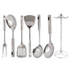 Conjunto de 7 Utensílios de Cozinha Essenciais em Inox Luxo Cozinha