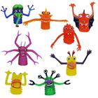 Conjunto de 8 Marionetes de Dedo Monstros