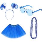 Conjunto de acessórios de fantasia Canlierr Tutu para mulheres azul