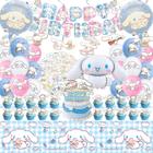 Conjunto de artigos para festas AVONO Cinnamoroll Birthday 101 unidades