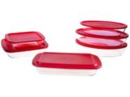 Conjunto de Assadeiras de Vidro Marinex 6 Peças