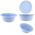 Conjunto de Bacia Multiuso Canelada Reciclada de Plástico 1,2 litro Azul 10 Unidades - Wareshop