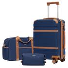 Conjunto de bagagem LONG VACATION de 3 peças em ABS Carry on com fechadura TSA