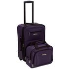 Conjunto de bagagem Rockland Fashion expansível Softside Purple de 2 peças