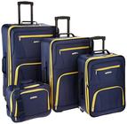 Conjunto de bagagem Rockland Journey Softside Expandable Navy de 4 peças