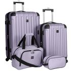 Conjunto de bagagem Travelers Club Midtown Hardside Lilac de 4 peças