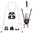 Conjunto de balanço infantil 2 em 1 HARPPA dobrável Kids Swing preto