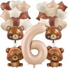 Conjunto de balões Fezava, 23 peças, balões de urso, 40 cm, 6º número