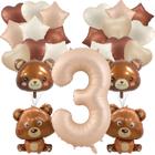 Conjunto de balões Fezava, 23 peças, balões de urso, 40 cm, terceiro número